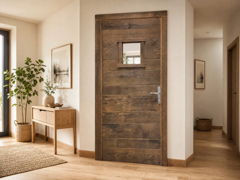 Chantier de rénovation intérieure avec pose de menuiseries bois